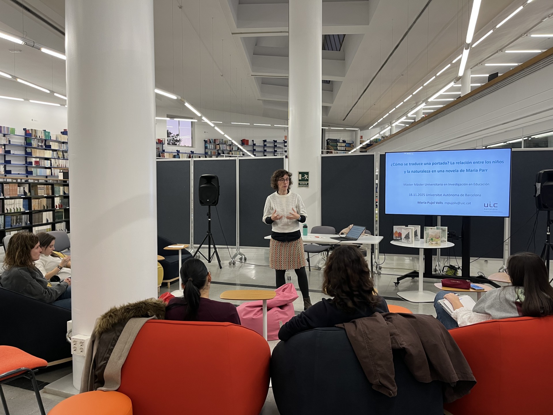 Fotografia de la conferència de Maria Parr